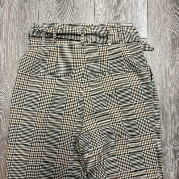 Zara Checkered Belted Women's Trousers - Picture 9 of 12